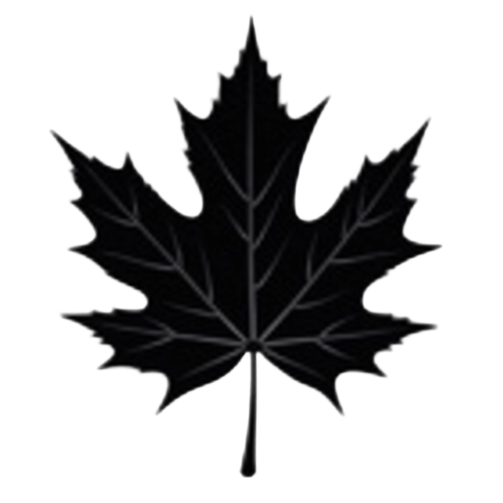 Black Maple Leaf Icon